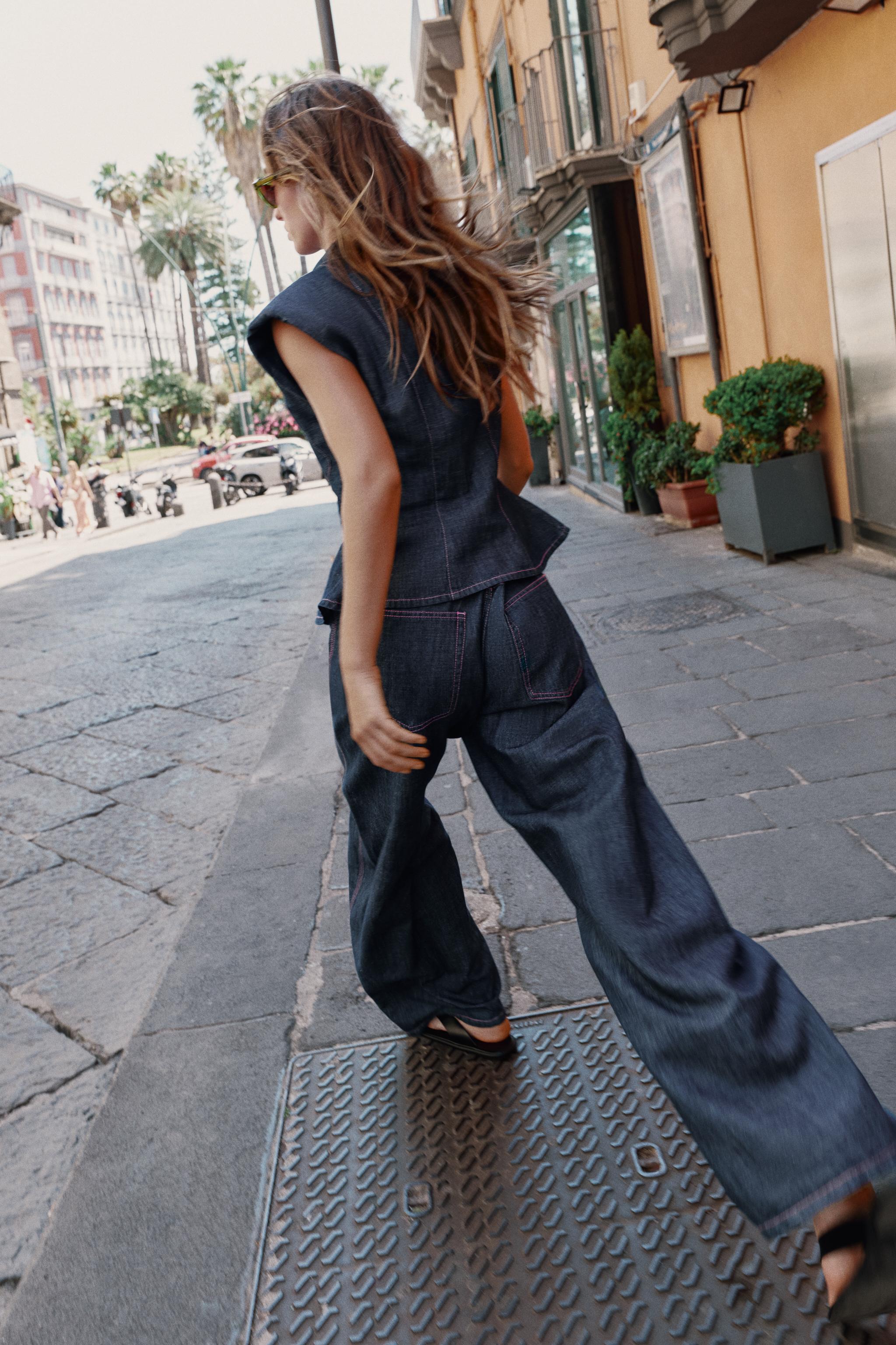 LINEN BARREL PANTS